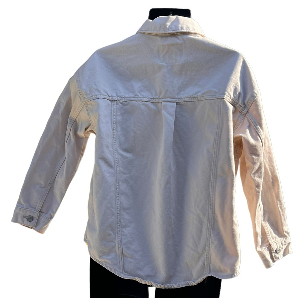 Levi's Denim Button Front Long Sleeve Shirt Jacket size XSmall color cream - Picture 3 of 4